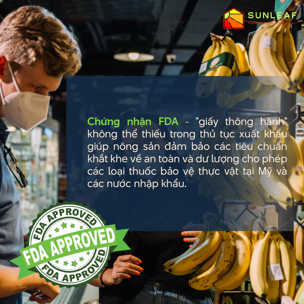 Chứng nhận FDA có ý nghĩa lớn với xuất khẩu nông sản
